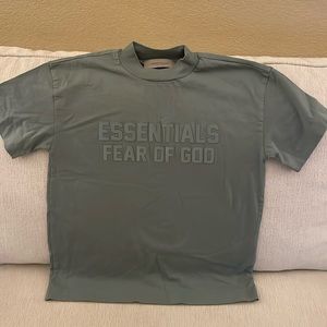 Fear of God Essentials Youth essentials tee; color: Sycamore Size 12 EUC